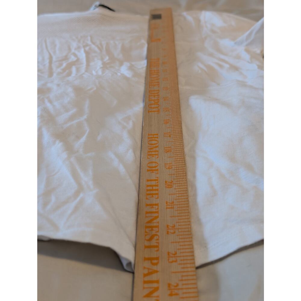 Sandro Paris White Mixed Media Mesh Inset Tee - Size 1 (Small) - Picture 6 of 10
